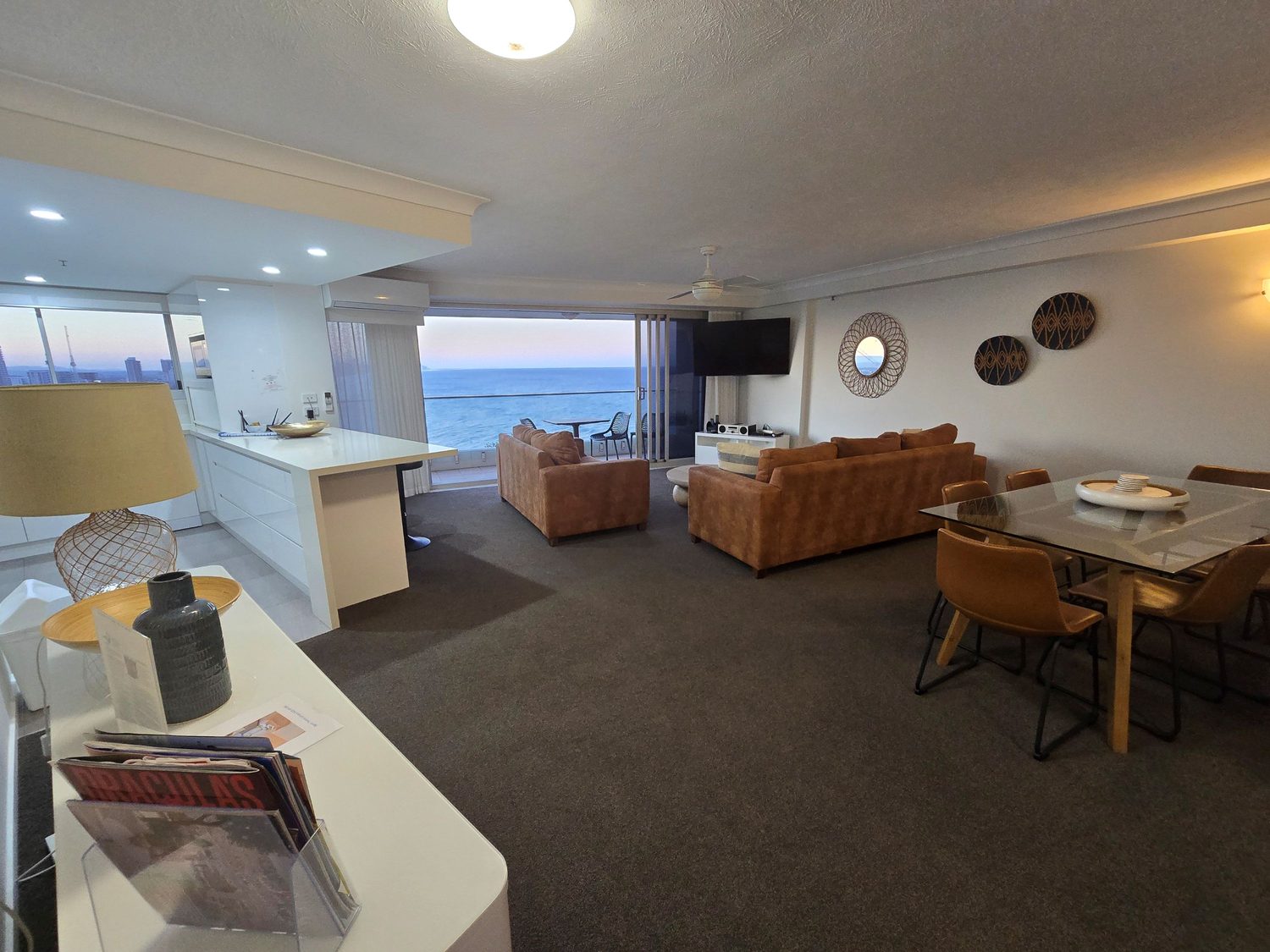 Magnificent ocean views from all areas of the living area Burleigh heads