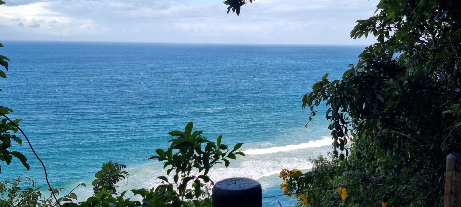Burleigh Heads National Park with amazing ocean views from the sitting area.