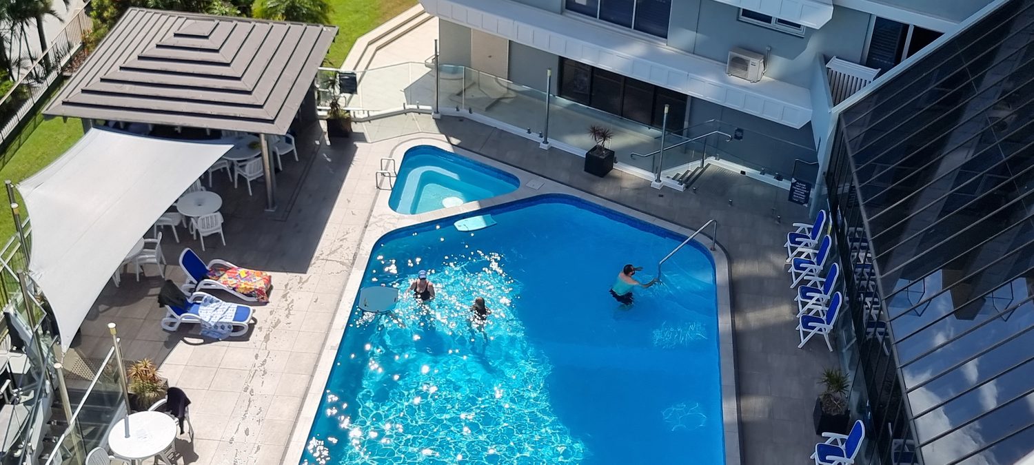 Heated Swimming pool and spa iconic gold coast accommodation